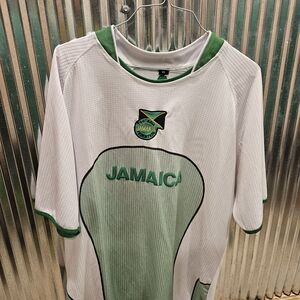 Jamaica Soccer Jersey White and Green